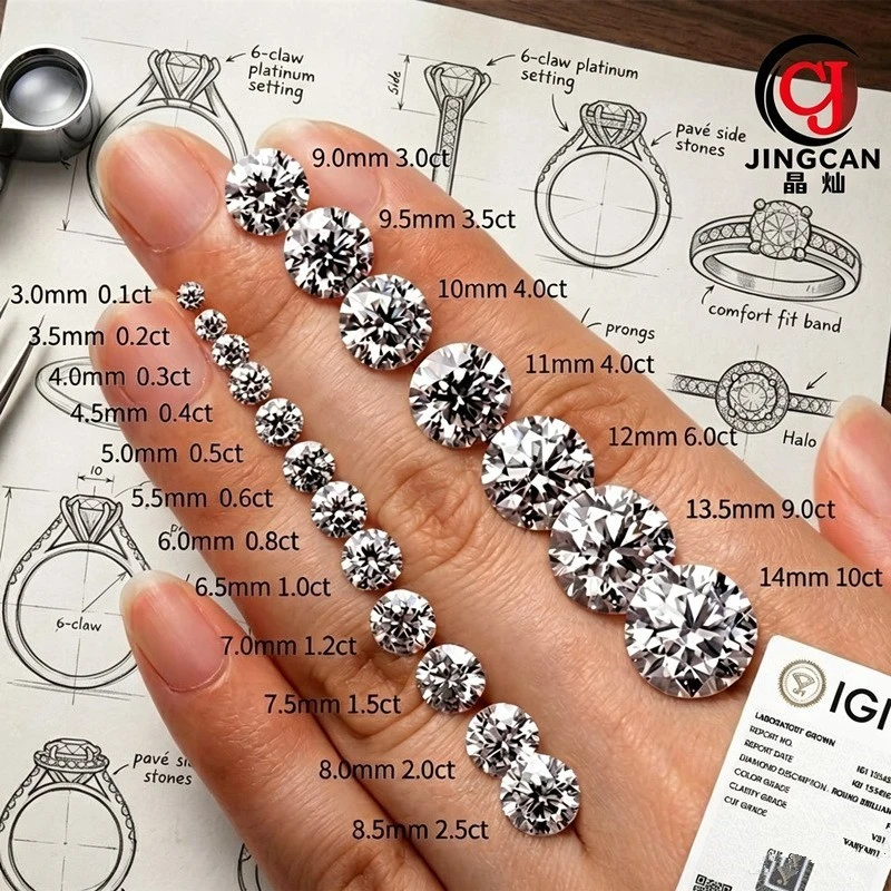 2 Carat Round Lab Created Diamond high quality