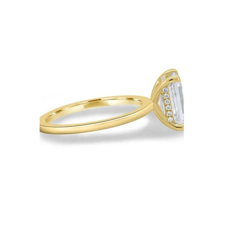 Emerald Cut Diamond With Hidden Halo factory