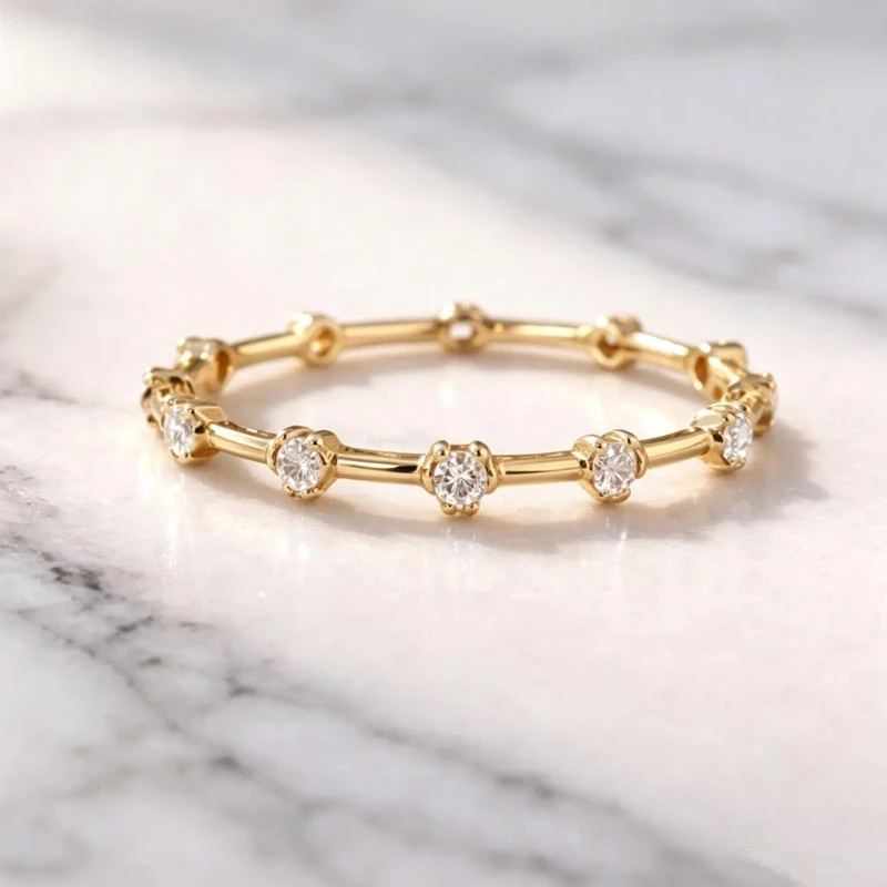Floating Diamond Wedding Band factory