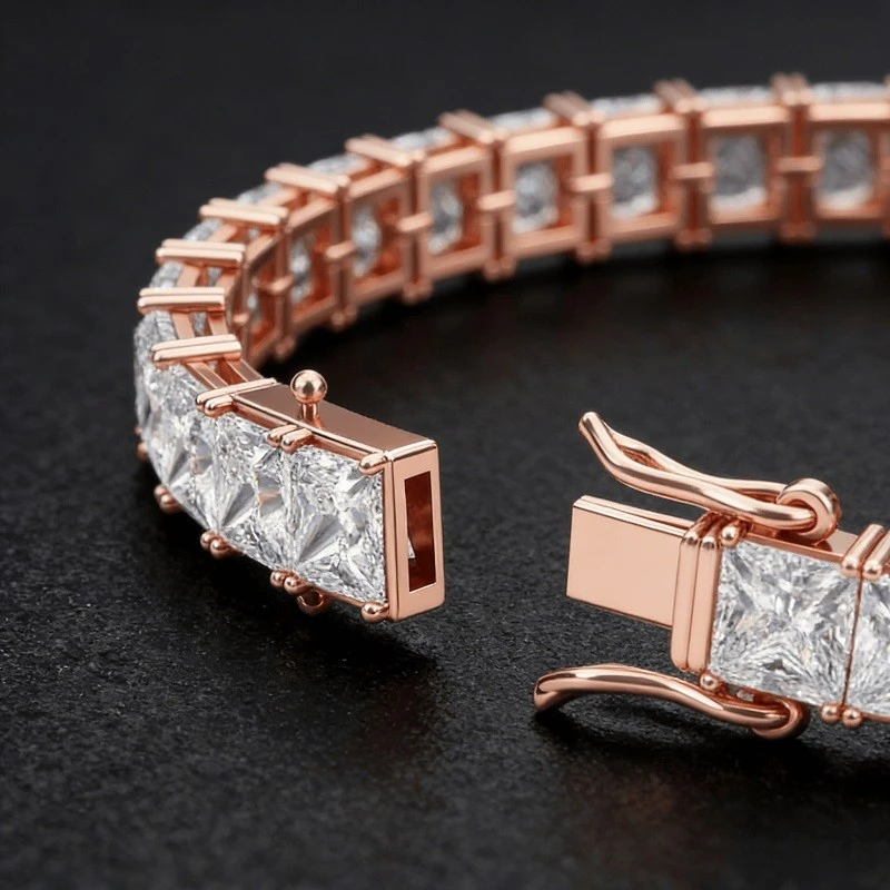 Princess Cut Diamond Tennis Bracelet factory