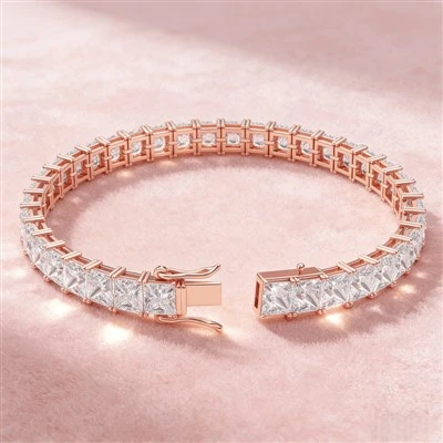 Princess Cut Diamond Tennis Bracelet