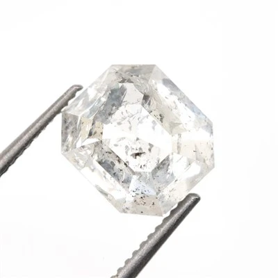 Salt and Pepper Emerald Cut Diamond